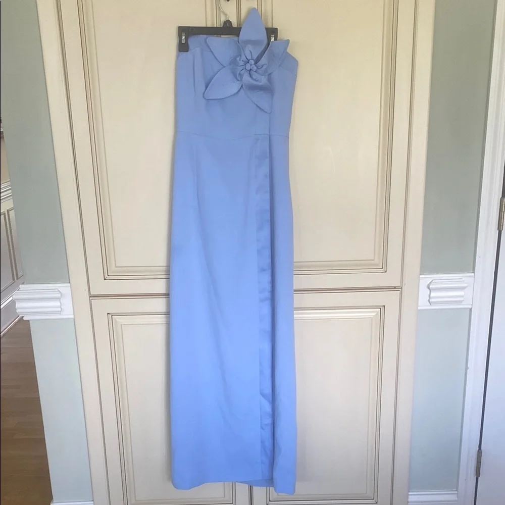 Lilly Pulitzer Blue Strapless Sheath Dress for Weddings - Picture 6 of 9
